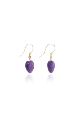 Petits Coeurs Amethyst & Sapphire Gold Earrings