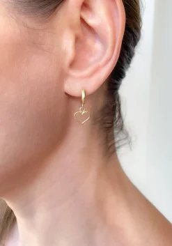 Petits Coeurs Gold Hoop Earrings