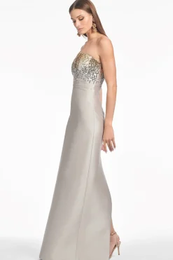 Phaedra Gown in Pewter