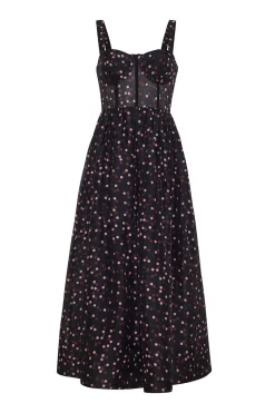 Pheobe Midi in Stamped Dot Black
