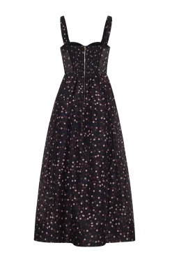 Pheobe Midi in Stamped Dot Black