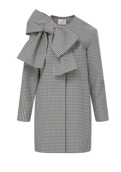 Phoebe Coat In Gingham Jacquard