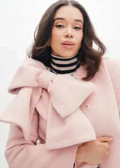 Phoebe Coat in Rose Meringue Wool Angora