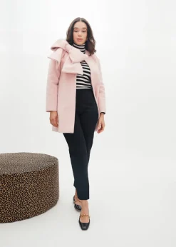 Phoebe Coat in Rose Meringue Wool Angora