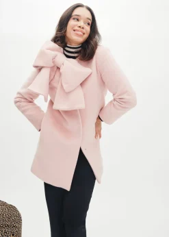 Phoebe Coat in Rose Meringue Wool Angora