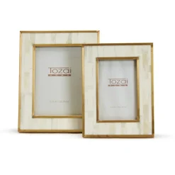 Photo Frame with Brass Border, Set of 2