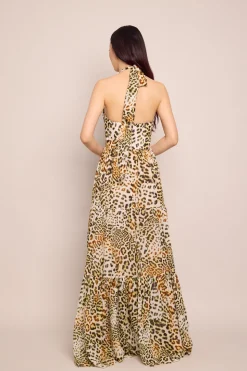 Piana Maxi Dress in Cheetah Natural