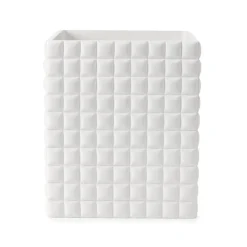 Piazza Waste Basket in White