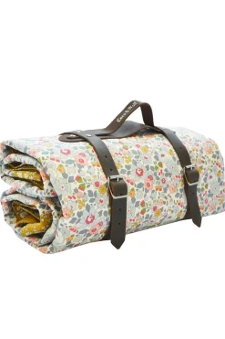 Picnic Blanket Made With Liberty Fabric in Betsy Grey & Capel Mustard