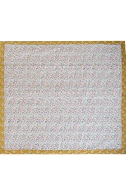 Picnic Blanket Made With Liberty Fabric in Betsy Grey & Capel Mustard