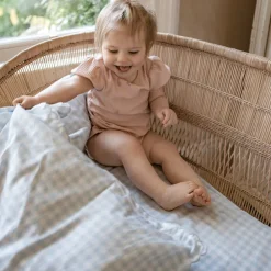 Picnic Gingham Baby Duvet in Blue