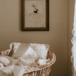 Picnic Gingham Baby Duvet in Beige