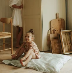 Picnic Gingham Baby Duvet in Green