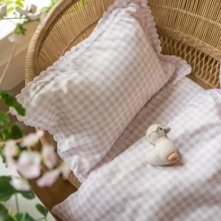 Picnic Gingham Baby Duvet in Pink