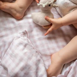 Picnic Gingham Baby Duvet in Pink