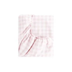 Picnic Gingham Crib Sheet in Pink