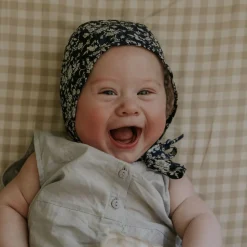 Picnic Gingham Crib Sheet in Beige