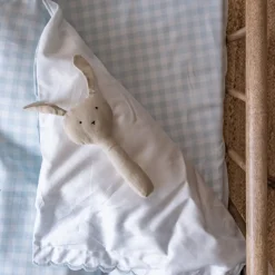 Picnic Gingham Crib Sheet in Blue