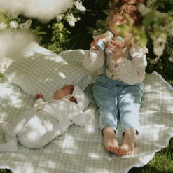 Picnic Gingham Play Mat in Green