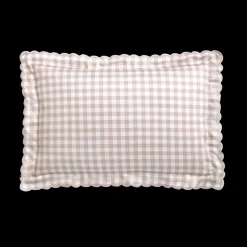 Picnic Gingham Toddler Pillow in Beige
