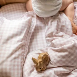 Picnic Gingham Toddler Pillow in Pink