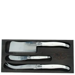 3-Piece Cheese Set in White Black