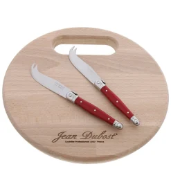 2-Piece Cheese Set Red with Board
