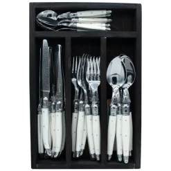 24-Piece Flatware Set in White