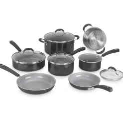11-Piece Set Ceramica XT Nonstick Cookware in Black