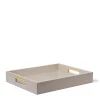 Piero Lacquer Tray in Taupe