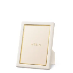 Piero Leather Frame in Shadow White, 5 x 7"