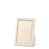 Piero Leather Frame in Shadow White, 4 x 6"