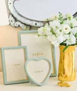 Piero Leather Heart Frame in Eucalyptus