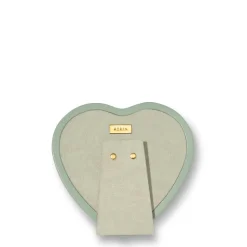 Piero Leather Heart Frame in Eucalyptus