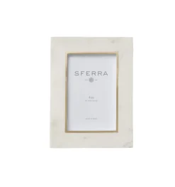 Pietra Frame in White & Gold