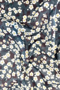 Pillowcase Made With Liberty Fabric in in Mitsi Charcoal