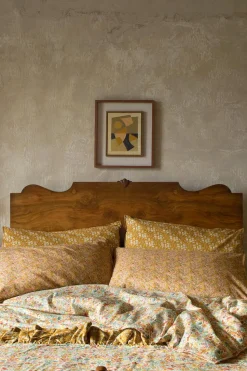 Pillowcase Made With Liberty Fabric in Capel Mustard