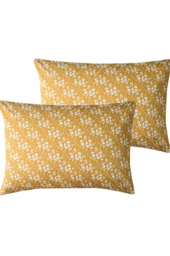 Pillowcase Made With Liberty Fabric in Capel Mustard