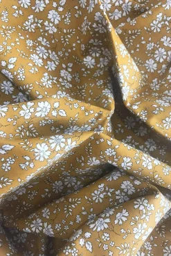 Pillowcase Made With Liberty Fabric in Capel Mustard