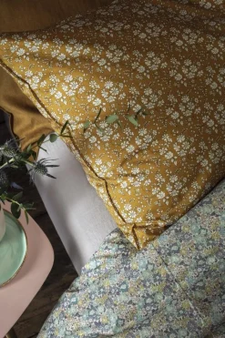 Pillowcase Made With Liberty Fabric in Capel Mustard