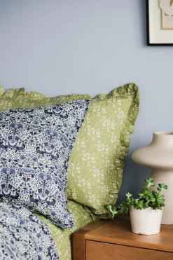Pillowcase Made With Liberty Fabric in Capel Pistachio