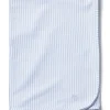 Pima Baby Blanket in Blue Stripes