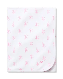 Pima Baby Blanket in Blushing Bows