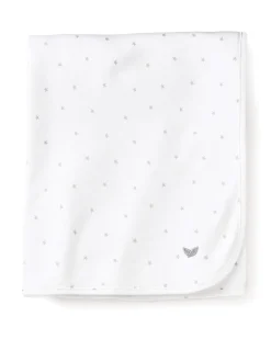 Pima Baby Blanket in Grey Stars