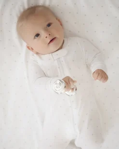 Pima Baby Blanket in Grey Stars