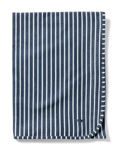 Pima Baby Blanket in Navy Stripe