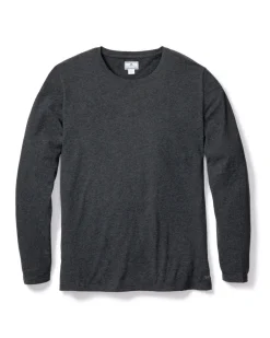 Pima Cotton Men's Dark Heather Crew Neck Top