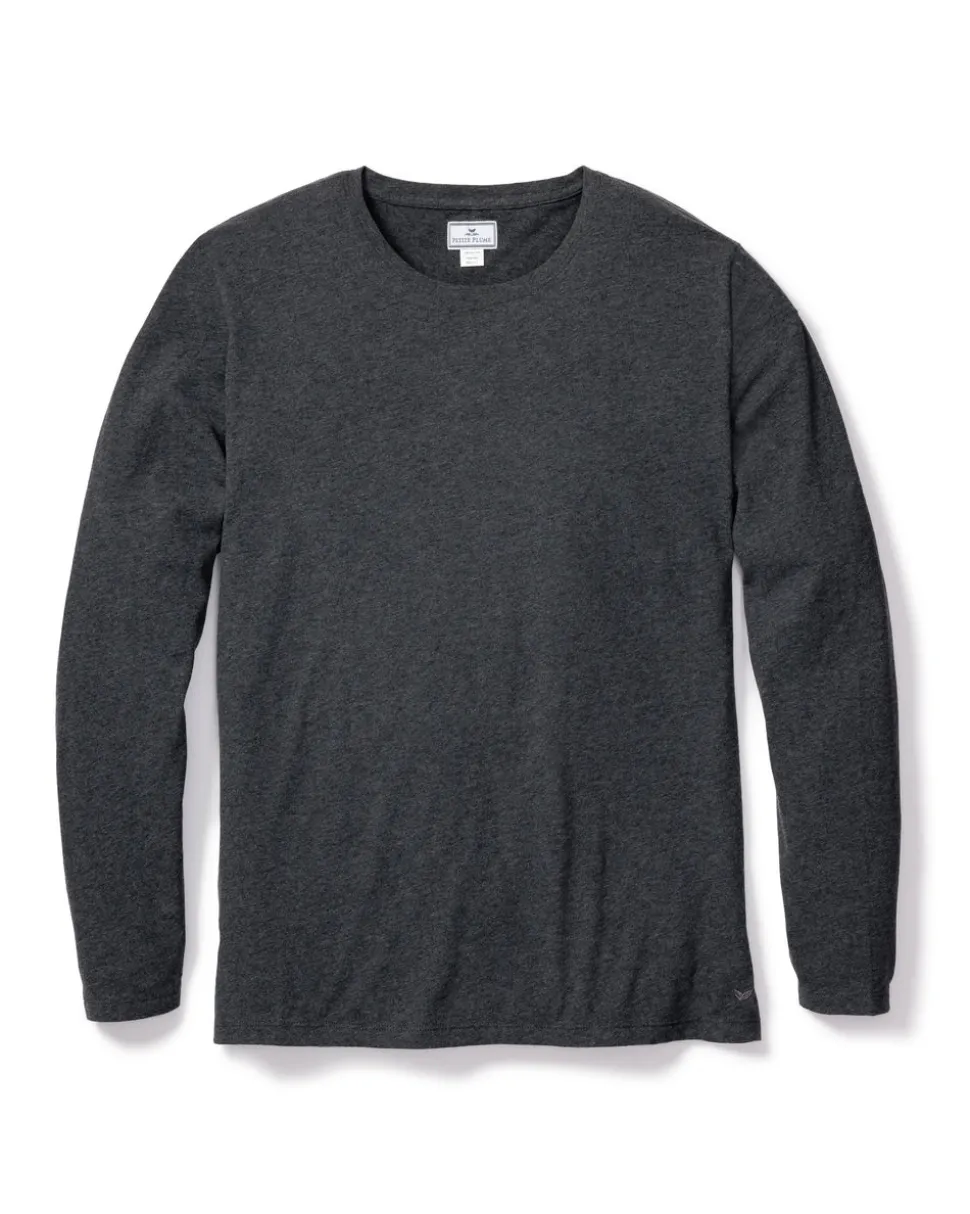 Pima Cotton Men's Dark Heather Crew Neck Top