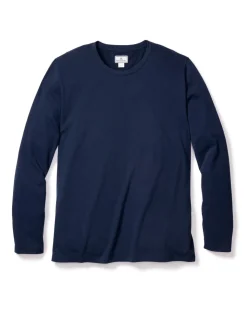 Pima Cotton Men's Navy Crew Neck Top