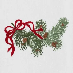 Pine Bough Ribbon Hand Towel